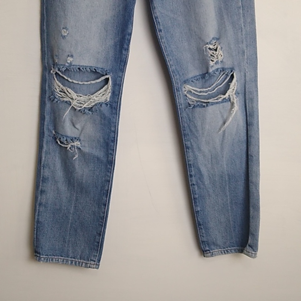 FRAME Women’s Le Original High rise Distressed Button fly Jeans sz 25 light wash - Picture 3 of 16